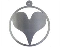 Interieurhanger Roestvrij Staal - Woonkamer of Tuin - Hart - 28cm - S