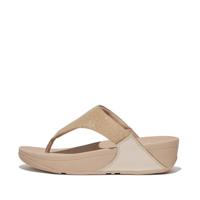 Fitflop Lulu Shimmerlux teenslippers voor dames, Latte Beige, 40 EU