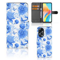 Hoesje voor OPPO A58 4G Flowers Blue