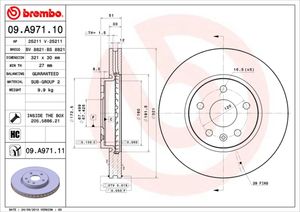 Remschijf BREMBO, Remschijftype: Binnen geventileerd, u.a. für Saab, Vauxhall, Opel, Chevrolet