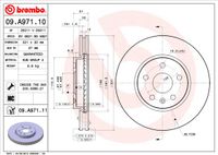 Remschijf BREMBO, Remschijftype: Binnen geventileerd, u.a. für Saab, Vauxhall, Opel, Chevrolet - thumbnail