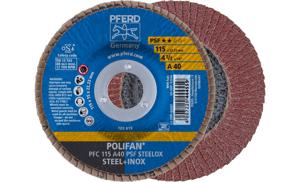 PFERD 67744115 PFC 115 A 40 PSF STEELOX Lamellenschijf Diameter 115 mm Boordiameter 22.23 mm RVS, Staal 10 stuk(s)