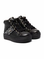 Liu Jo Kids baskets Alicia en cuir - Noir - thumbnail