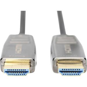 Digitus AK-330126-200-S HDMI-kabel HDMI Aansluitkabel HDMI-A-stekker, HDMI-A-stekker 20.00 m Zwart 8K UHD, Afgeschermd (dubbel)