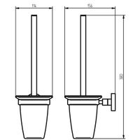 Haceka Kosmos Chroom Toiletborstel & -houder - thumbnail