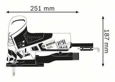 Bosch Professional GST 90 E 060158G000 Decoupeerzaag Incl. koffer 650 W