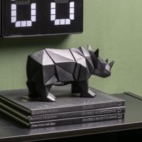 present time Ornament Origami Rhino - Zwart - thumbnail