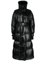 Moncler Grenoble Combovin faux-fur collar belted coat - Noir