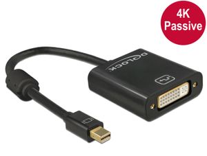 Delock 62605 Adapter mini DisplayPort 1.2 male > DVI female 4K Passief zwart