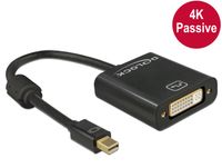 Delock 62605 Adapter mini DisplayPort 1.2 male > DVI female 4K Passief zwart - thumbnail