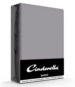 Cinderella Basic Hoeslaken Anthracite Hoge Hoek - 40 cm-180 x 220 cm