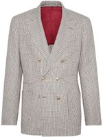 Brunello Cucinelli blazer à boutonnière croisée - Marron - thumbnail