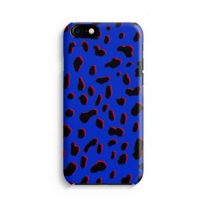 Blue Leopard: iPhone 8 Volledig Geprint Hoesje