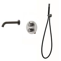 Saniclear Iron Pro inbouw badkraan verouderd ijzer - gunmetal rond