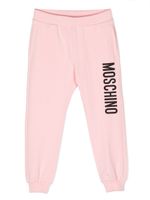 Moschino Kids pantalon de jogging à logo imprimé - Rose - thumbnail