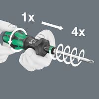 Wera Kompakt Turbo Imperial 1 05057483001 Bitset 19-delig 1/4 (6.3 mm) Incl. bithouder en schroevendraaier, Incl. momentadapter, Snelle wisselhouder, - thumbnail