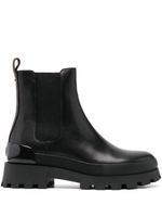 Michael Michael Kors bottines en cuir à logo embossé - Noir