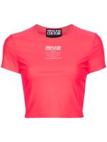 Versace Jeans Couture t-shirt crop à logo imprimé - Rose