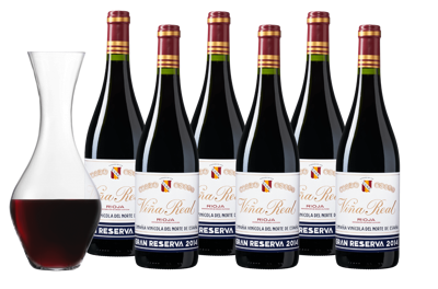 Wijnpakket Viña Real Rioja Gran Reserva – 6 flessen + karaf