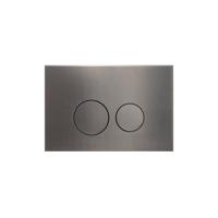 Bedieningsplaat Qeramiq Push Met DualfFush Frontbediening Metaal Rond Gunmetal
