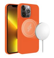 Vivanco Mag Hype Backcover Apple iPhone 13 Pro Max Oranje Inductieve lading, Stootbestendig - thumbnail