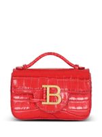 Balmain mini sac B-Buzz à effet peau de crocodile - Rouge - thumbnail