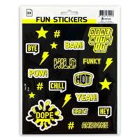 Verhaak stickers Kixx 14,8 x 21 cm A5 folie zwart/geel 3 vellen