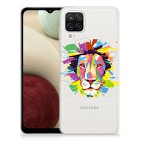 Samsung Galaxy A12 Telefoonhoesje met Naam Lion Color - thumbnail