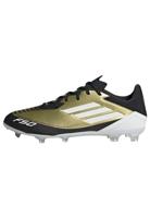adidas F50 League Messi voetbalschoenen voor dames en heren, stevige grondschoenen, Gold Met Ftwr Witte Kern Zwart, 42 EU