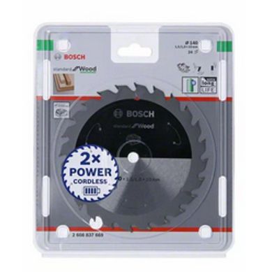 Bosch Accessories 2608837669 2608837669 Hardmetaal-cirkelzaagblad 140 x 10 mm Aantal tanden: 24 1 stuk(s)