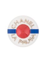 CHANEL Pre-Owned broche Lau Pausa à logos - Blanc