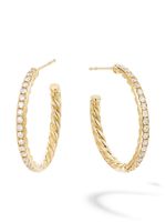 David Yurman puces d'oreilles en or 18ct serties de diamants - thumbnail