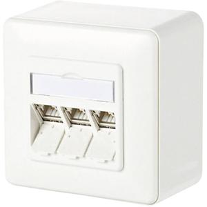 Metz Connect 130B11D30002-E Netwerkdoos Opbouw (op muur) CAT 6A 3 poorten Zuiver wit