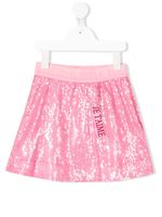 Alberta Ferretti Kids jupe à sequins brodés - Rose