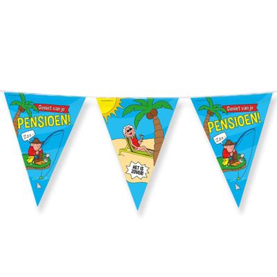 Paperdreams Vlaggenlijn - pensioen feest/party - 10m - diverse kleuren - folie Paperdreams Vlaggenlijn - pensioen feest/party - 10m - diverse kleuren - folie