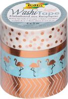 Folia washi tape rood, pak met 4 stuks - thumbnail