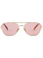 Prada Eyewear lunettes de soleil à monture pilote - Rose