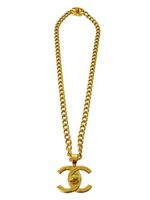 CHANEL Pre-Owned collier à pendentif CC (années 1997) - Or