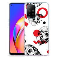 Silicone Back Case OPPO A94 5G | Reno5 Z Skull Red