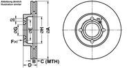Remmenset, remschijf ATE, Remschijftype: Geventileerd: , Inbouwplaats: Vooras, u.a. für VW, Seat - thumbnail