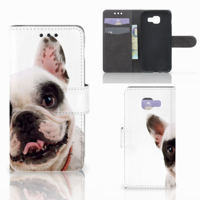 Samsung Galaxy A3 2016 Telefoonhoesje met Pasjes Franse Bulldog