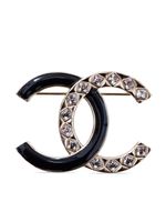 CHANEL Pre-Owned broche strassée à logo CC (2019) - Or