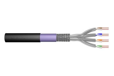 Digitus DK-1741-VH-10-OD Netwerkkabel CAT 7 S/FTP 0.25 mm² Zwart (RAL 9005) 1000 m