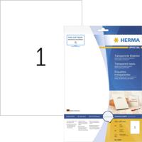 Herma 8964 Folie-etiketten 210 x 297 mm Folie Transparant 10 stuk(s) Permanent hechtend Inkjet - thumbnail