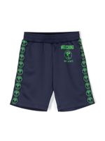 Moschino Kids short de sport à logo imprimé - Bleu