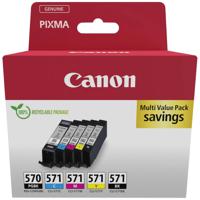 Canon Inktcartridge PGI-570/CLI-571 PGBK/C/M/Y/BK Multipack Origineel Combipack Zwart, Cyaan, Magenta, Geel 0372C006 - thumbnail