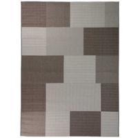 Vloerkleed Sisal Bruin Blokjes (In/Outdoor) -120 x 170 cm