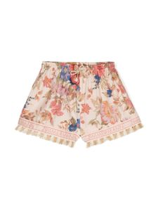 ZIMMERMANN Kids short en coton à logo imprimé - Tons neutres