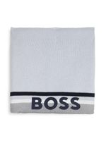 BOSS Kidswear couverture en coton à logo imprimé - Bleu