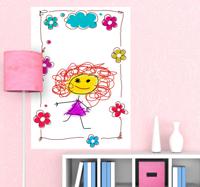 Sticker whiteboard bloemen